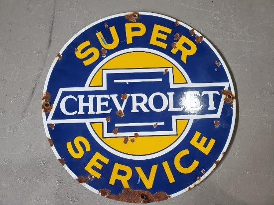 Super Service Chevy Porcelain