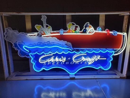 Chris Craft Custom Neon with wave motion