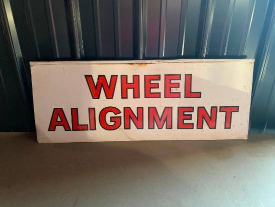 Wheel Alignment Sign - SELLING NO RESERVE!