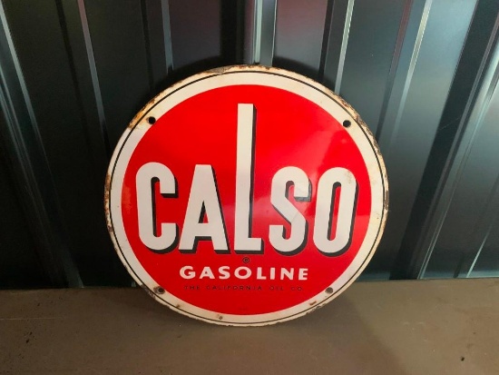 Calso Gasoline Sign - SELLING NO RESERVE!