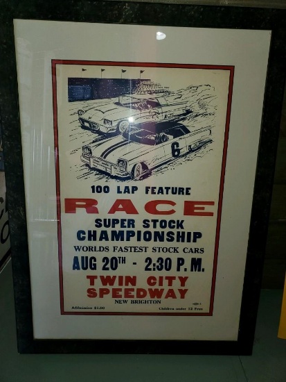Twin City Speedway Poster - SELLING NO RESERVE!!!