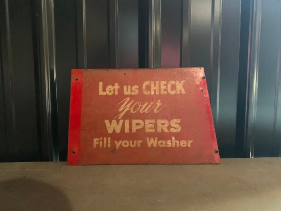 Let us CHECK your WIPERS Sign - SELLING NO RESERVE!