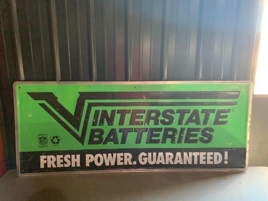 Interstate Batteries Sign - SELLING NO RESERVE!