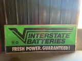Interstate Batteries Sign - SELLING NO RESERVE!