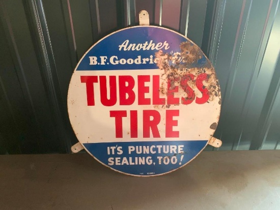 B.F. Goodrich Tubeless Tire Sign - SELLING NO RESERVE!