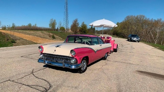 1955 Ford Crown Victoria w/ Coca-Cola Trailer