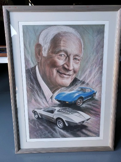 Signed Corvette Poster by Zoro - SELLING NO RESERVE!!!