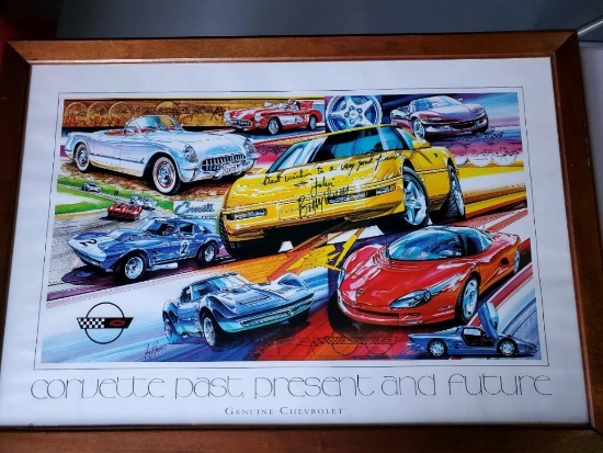 Signed Corvette Poster Signed by Engineers - SELLING NO RESERVE!!!