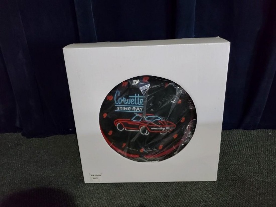 Corvette Stingray Neon Clock - SELLING NO RESERVE!!!