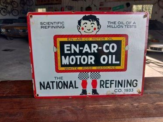 EN-AR-CO Motor Oil Sign - SELLING NO RESERVE!!!
