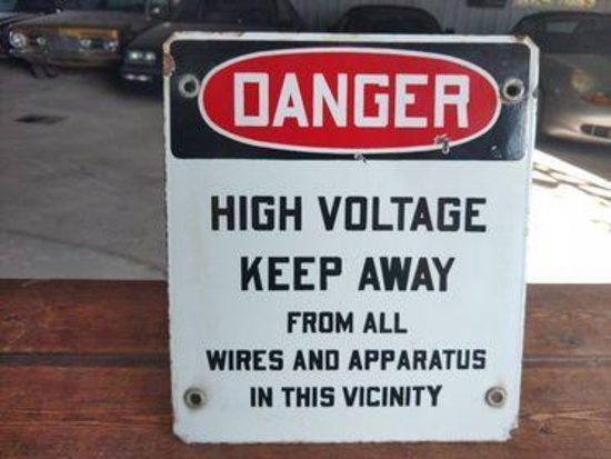 Danger High Voltage Sign - SELLING NO RESERVE!!!