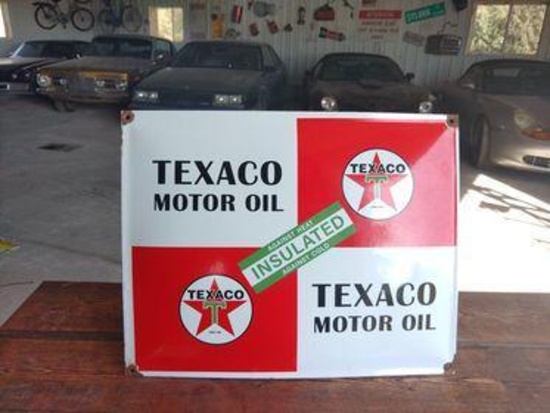 Texaco Motor Oil Sign - SELLING NO RESERVE!!!