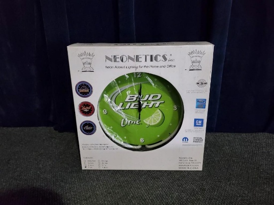 Bud Light Lime Neon Clock 2 - SELLING NO RESERVE!!!