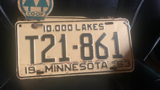 1953 Minnesota License Plates - SELLING NO RESERVE