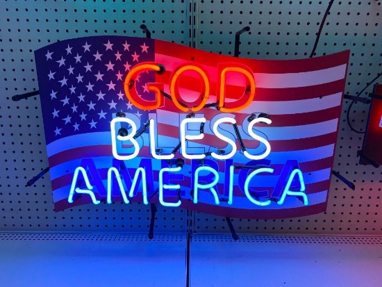 God Bless America Neon Sign - SELLING NO RESERVE