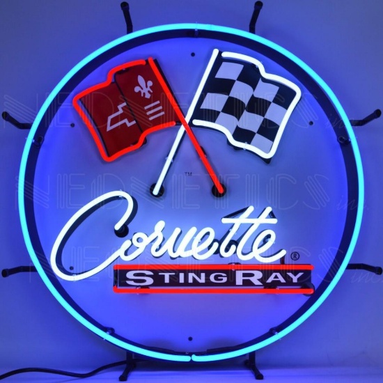 Corvette Sting Ray Neon Sign - SELLING NO RESERVE