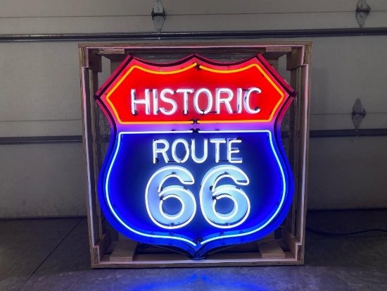 Historic Route 66 Neon Sign - SELLING NO RESERVE