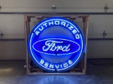 Ford Authorized Service Neon Sign - SELLING NO RESERVE