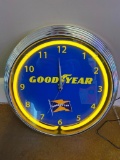 Goodyear Neon Clock - SELLING NO RESERVE