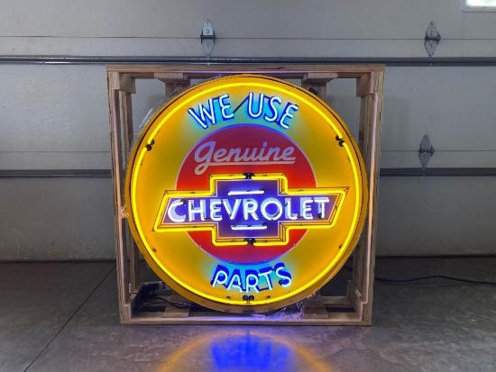 Chevrolet Parts Neon Sign - SELLING NO RESERVE