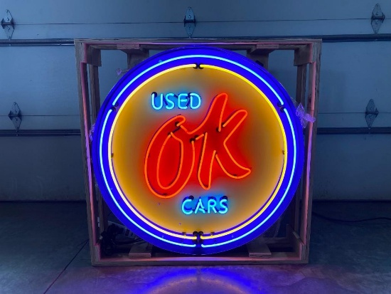Ok Used Cars Neon Sign - SELLING NO RESERVE