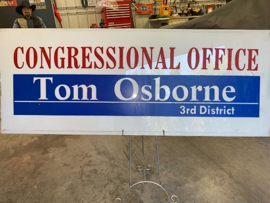 Tom Osborne Congressional Office Sign - SELLING NO RESERVE