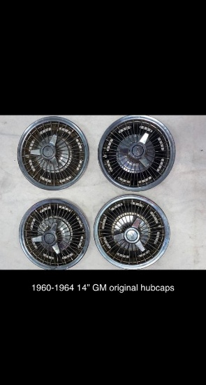 1960-1964 14" GM Original Hubcaps - SELLING NO RESERVE