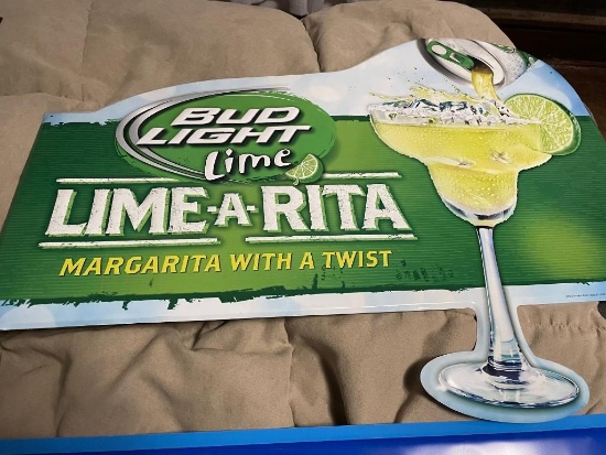 Bud Light Lime - a - Rita Sign - SELLING NO RESERVE