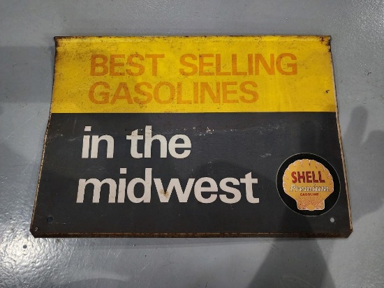 Shell Gasoline 2-Sided Sign - SELLING NO RESERVE