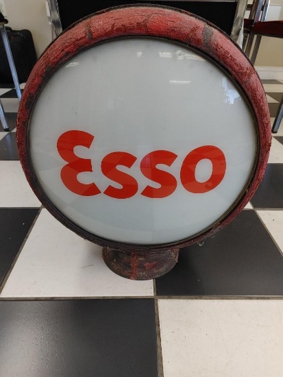 ESSO gas sign top from gas pump SELLING NO RESERVE
