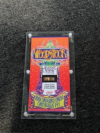 1969 Woodstock Stage in Commemorative Case - Selling No Reserve!