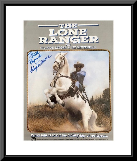 The Lone Ranger Clayton Moore Signed Brochure - Selling No Reserve!
