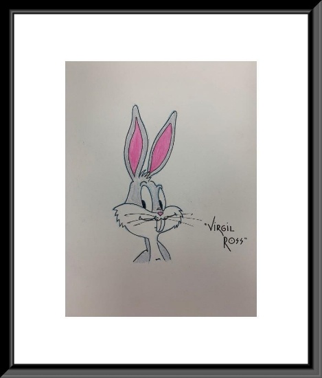 Bugs Bunny Sketch Signed by Virgil Ross - Selling No Reserve!