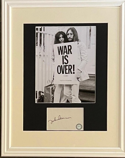 John Lennon Signature Cut GFA Authenticated