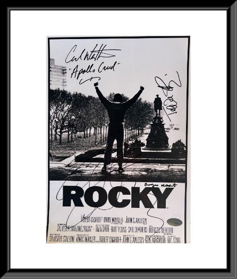 Rocky Cast Signed Mini Poster - Selling No Reserve!