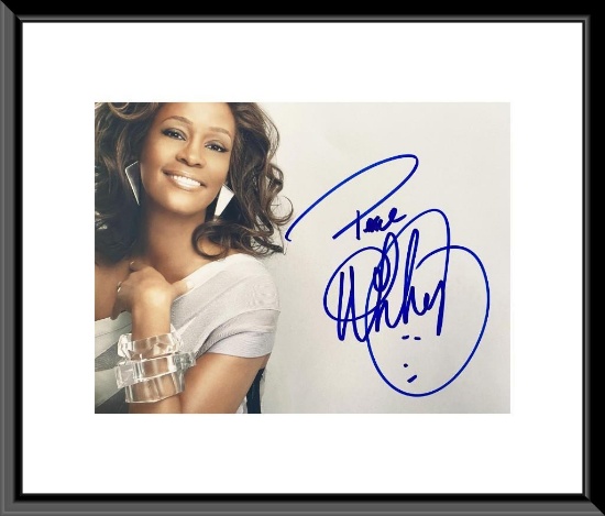 Whitney Houston Signed Photo. GFA Authenticated - Selling No Reserve!