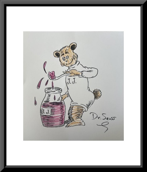 Jerry Jordan Dr. Seuss Original Signed Drawing - Selling No Reserve!