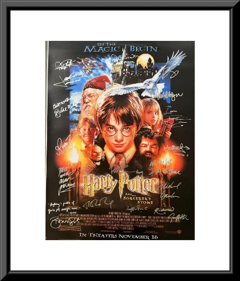 Harry Potter And The Sorcerer's Stone Cast Signed Movie Poster- Selling No Reserve!