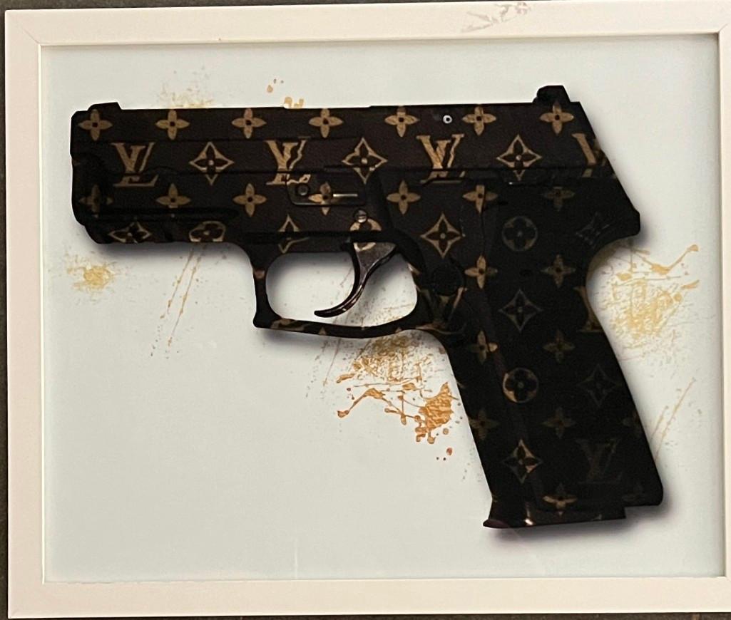 Louis Vuitton Gun Framed Print by Street Art - Fine Art America