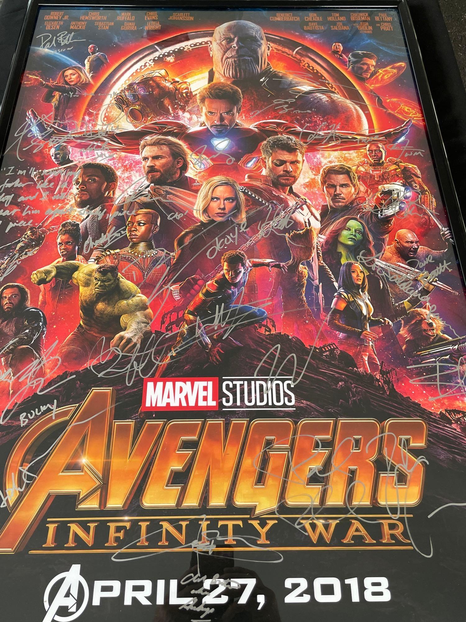 Avengers: Infinity War Cast Signed Movie Poster 