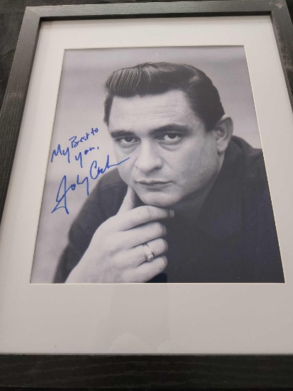 Johnny Cash signed photo. 8x10 inches- SELLING NO RESERVE!