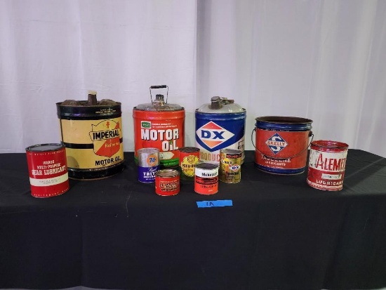 Oil & Lubricant Can Collection - SELLING NO RESERVE