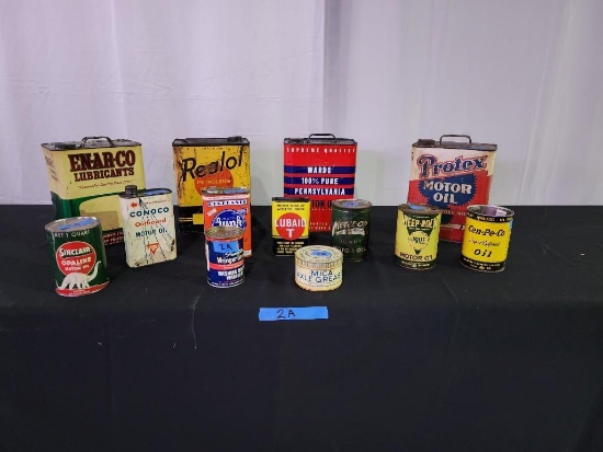 Oil & Lubricant Can Collection - SELLING NO RESERVE