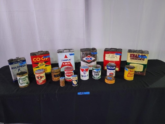 Oil & Lubricant Can Collection - SELLING NO RESERVE