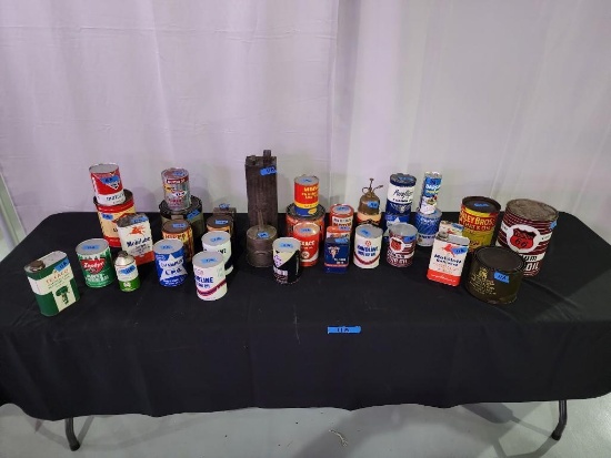 Oil & Lubricant Can Collection - SELLING NO RESERVE