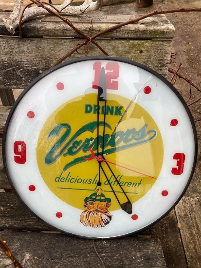 Drink Vernors Clock - SELLING NO RESERVE