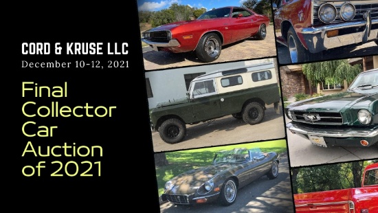 Cord & Kruse's December Online Auction