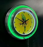 Neon Clock Polly Gas