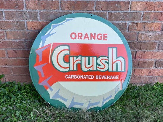 Porcelain Sign Orange Crush Carbonated Beverage