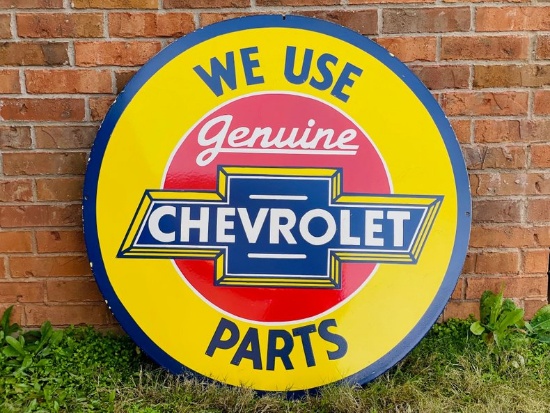 Porcelain Sign Chevrolet Parts